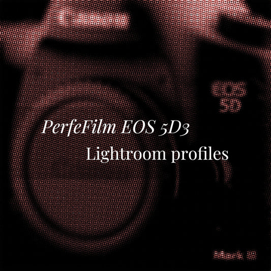 PerfeFilm EOS 5D3 Lightroom camera raw color profiles, licensed for one camera. Simulate Canon EOS 5D Mark III color.