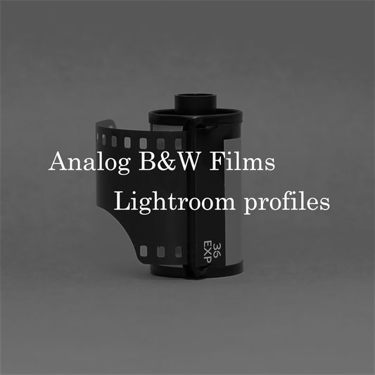 PerfeFilm B&W Films - Lightroom camera raw color profiles, licensed for one camera