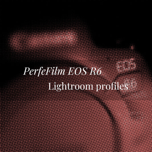 PerfeFilm EOS R6 Lightroom camera raw color profiles, licensed for one camera. Simulate Canon EOS R6 color.