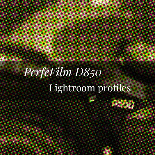 PerfeFilm D850 Lightroom camera raw color profiles, licensed for one camera. Simulate Nikon D850 color.