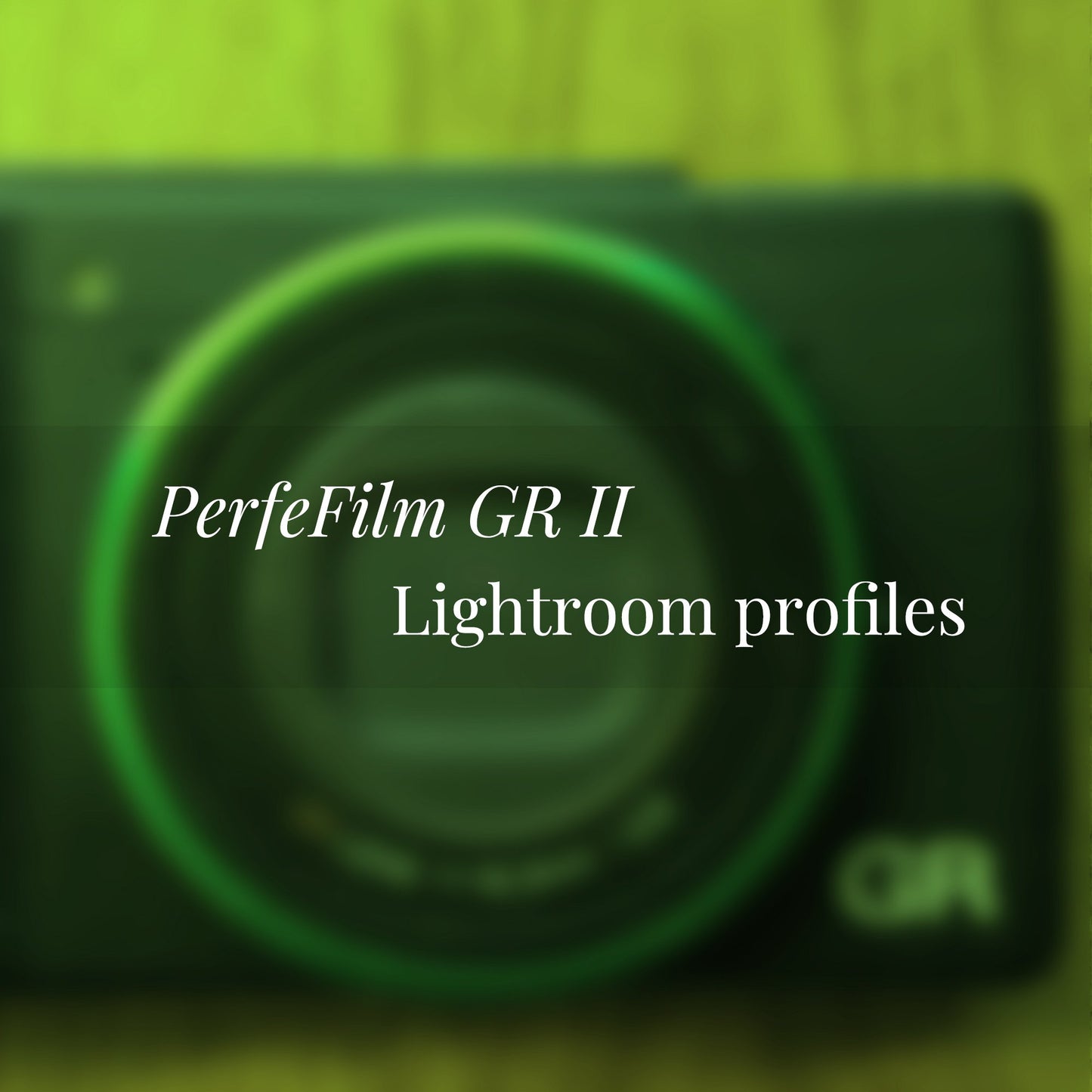 PerfeFilm GRII Lightroom camera raw color profiles, licensed for one camera. Simulate Ricoh GRII color.