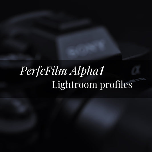 PerfeFilm Alpha One Lightroom camera raw color profiles, licensed for one camera. Simulate Sony Alpha one color.